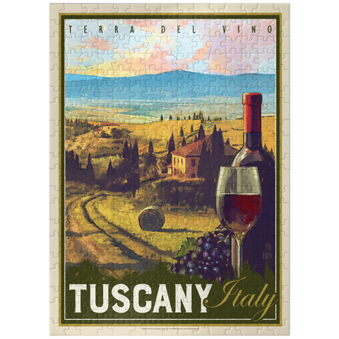 puzzleplate Italy, Tuscany: Terra Del Vino, Vintage Poster 300 Jigsaw Puzzle