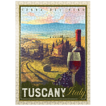 puzzleplate Italy, Tuscany: Terra Del Vino, Vintage Poster 500 Jigsaw Puzzle