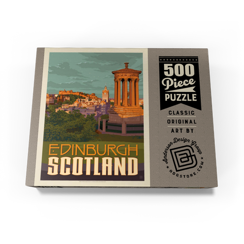 Scotland: Edinburgh, Vintage Poster 500 Jigsaw Puzzle box view3