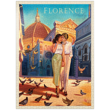 puzzleplate Italy: Florence Fling, Vintage Poster 1000 Jigsaw Puzzle