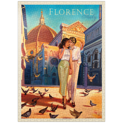 puzzleplate Italy: Florence Fling, Vintage Poster 1000 Jigsaw Puzzle