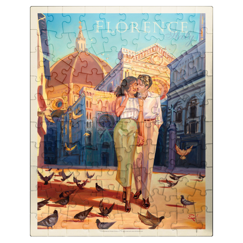 puzzleplate Italy: Florence Fling, Vintage Poster 100 Jigsaw Puzzle