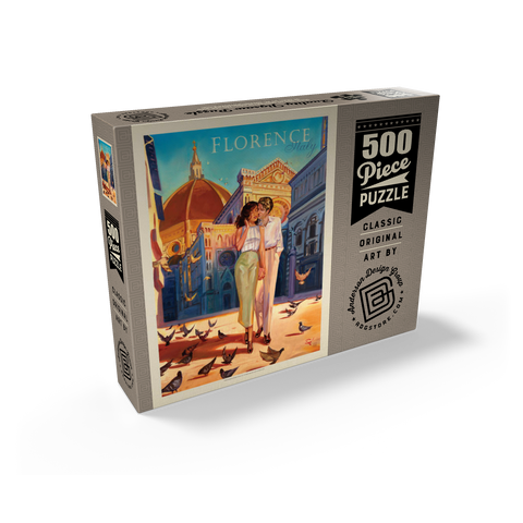 Italy: Florence Fling, Vintage Poster 500 Jigsaw Puzzle box view2