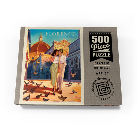 Italy: Florence Fling, Vintage Poster 500 Jigsaw Puzzle box view3