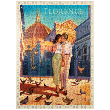 puzzleplate Italy: Florence Fling, Vintage Poster 500 Jigsaw Puzzle