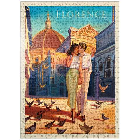 puzzleplate Italy: Florence Fling, Vintage Poster 500 Jigsaw Puzzle