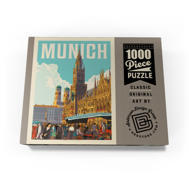 Germany: Munich, Vintage Poster 1000 Jigsaw Puzzle box view3