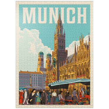 puzzleplate Germany: Munich, Vintage Poster 1000 Jigsaw Puzzle
