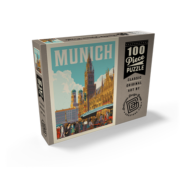 Germany: Munich, Vintage Poster 100 Jigsaw Puzzle box view2