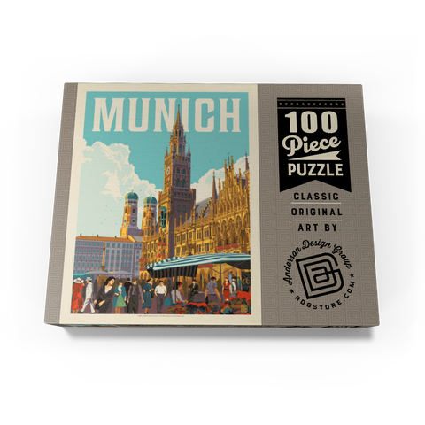 Germany: Munich, Vintage Poster 100 Jigsaw Puzzle box view3