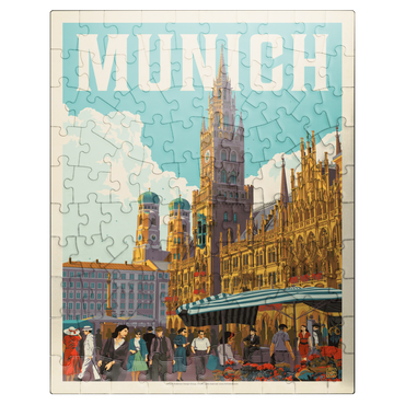 puzzleplate Germany: Munich, Vintage Poster 100 Jigsaw Puzzle