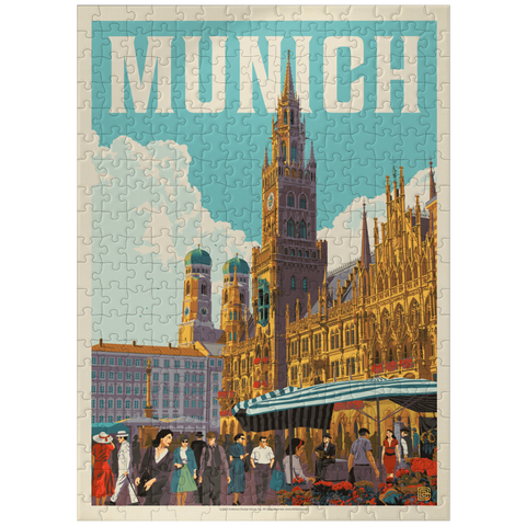 puzzleplate Germany: Munich, Vintage Poster 300 Jigsaw Puzzle