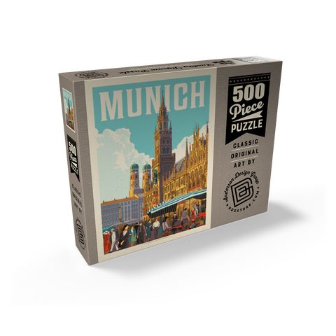 Germany: Munich, Vintage Poster 500 Jigsaw Puzzle box view2