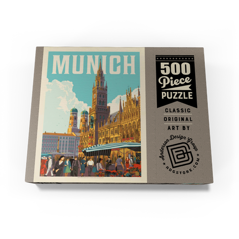 Germany: Munich, Vintage Poster 500 Jigsaw Puzzle box view3