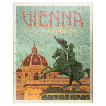 puzzleplate Austria: Vienna, Vintage Poster 100 Jigsaw Puzzle