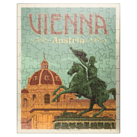 puzzleplate Austria: Vienna, Vintage Poster 100 Jigsaw Puzzle