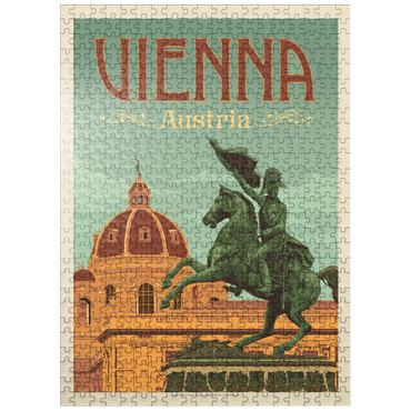 puzzleplate Austria: Vienna, Vintage Poster 500 Jigsaw Puzzle