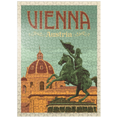 puzzleplate Austria: Vienna, Vintage Poster 500 Jigsaw Puzzle