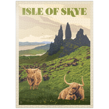 puzzleplate Scotland: Isle Of Skye, Vintage Poster 1000 Jigsaw Puzzle