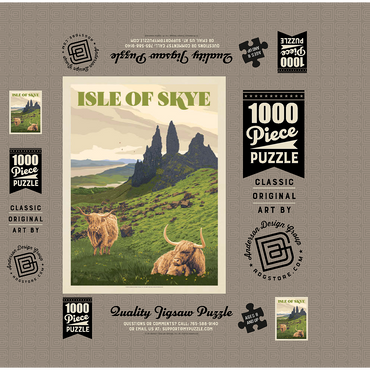 Scotland: Isle Of Skye, Vintage Poster 1000 Jigsaw Puzzle box 3D Modell