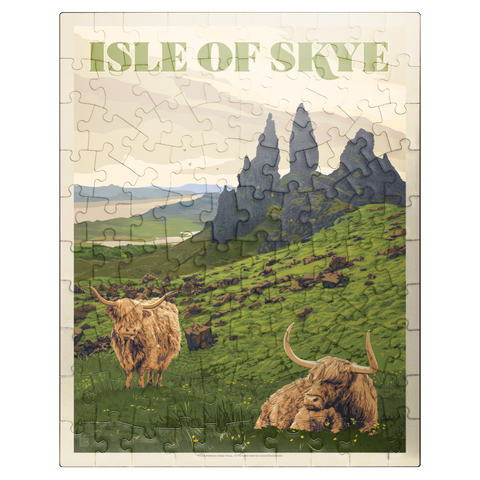 puzzleplate Scotland: Isle Of Skye, Vintage Poster 100 Jigsaw Puzzle