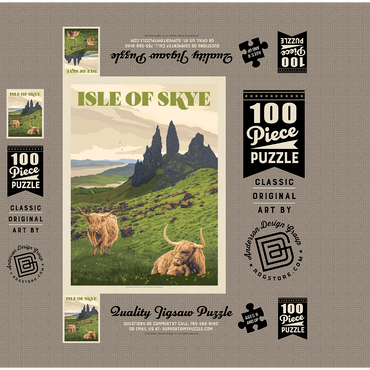 Scotland: Isle Of Skye, Vintage Poster 100 Jigsaw Puzzle box 3D Modell
