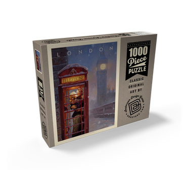 England: London Phone Booth, Vintage Poster 1000 Jigsaw Puzzle box view2