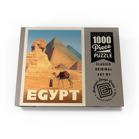 Egypt: Pyramids and the Great Sphinx, Vintage Poster 1000 Jigsaw Puzzle box view3