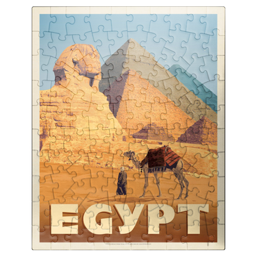 puzzleplate Egypt: Pyramids and the Great Sphinx, Vintage Poster 100 Jigsaw Puzzle