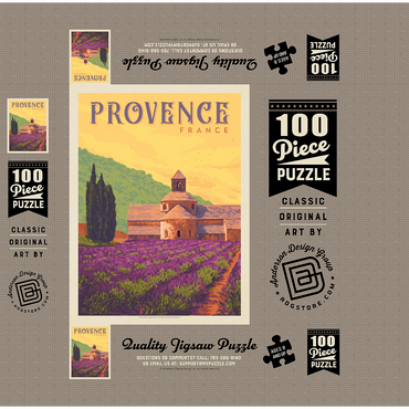 France: Provence, Vintage Poster 100 Jigsaw Puzzle box 3D Modell