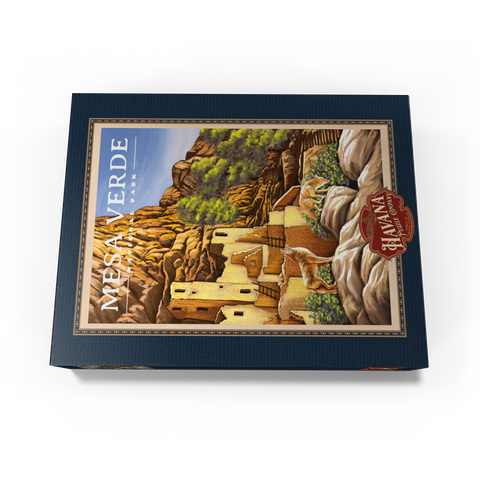 Mesa Verde National Park - Sunrise at Cliff Palace, Vintage Travel Poster 300 Jigsaw Puzzle box view3