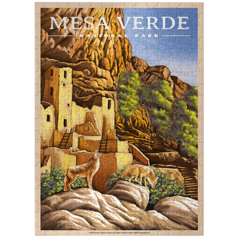 puzzleplate Mesa Verde National Park - Sunrise at Cliff Palace, Vintage Travel Poster 300 Jigsaw Puzzle