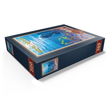 Biscayne National Park - Manatees Whispering Beneath, Vintage Travel Poster 300 Jigsaw Puzzle box view1