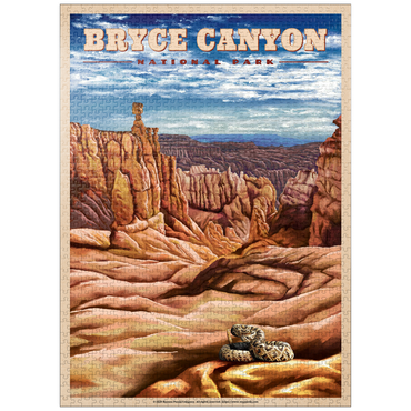 puzzleplate Bryce Canyon National Park - Pillars of Stone, Vintage Travel Poster 1000 Jigsaw Puzzle