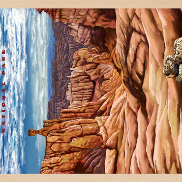 Bryce Canyon National Park - Pillars of Stone, Vintage Travel Poster 1000 Jigsaw Puzzle 3D Modell