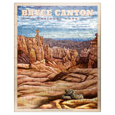puzzleplate Bryce Canyon National Park - Pillars of Stone, Vintage Travel Poster 100 Jigsaw Puzzle