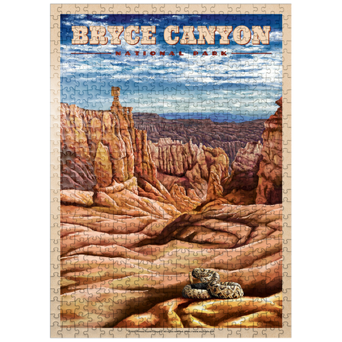 puzzleplate Bryce Canyon National Park - Pillars of Stone, Vintage Travel Poster 500 Jigsaw Puzzle