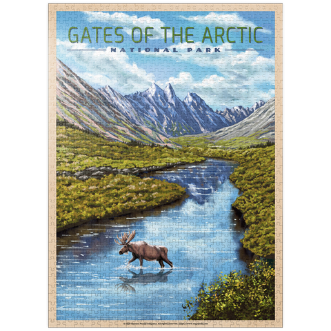 puzzleplate Gates of the Arctic National Park - The Arctic Whisper, Vintage Travel Poster 1000 Jigsaw Puzzle