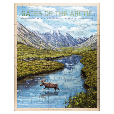 puzzleplate Gates of the Arctic National Park - The Arctic Whisper, Vintage Travel Poster 100 Jigsaw Puzzle