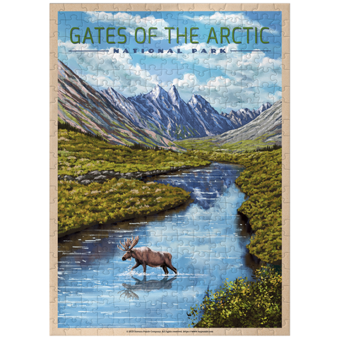 puzzleplate Gates of the Arctic National Park - The Arctic Whisper, Vintage Travel Poster 300 Jigsaw Puzzle