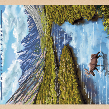 Gates of the Arctic National Park - The Arctic Whisper, Vintage Travel Poster 500 Jigsaw Puzzle 3D Modell