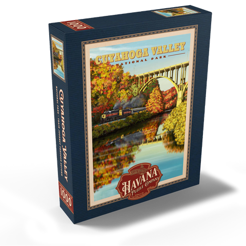 Cuyahoga Valley - Train Journey through Autumn, Vintage Travel Poster 1000 Jigsaw Puzzle box view1