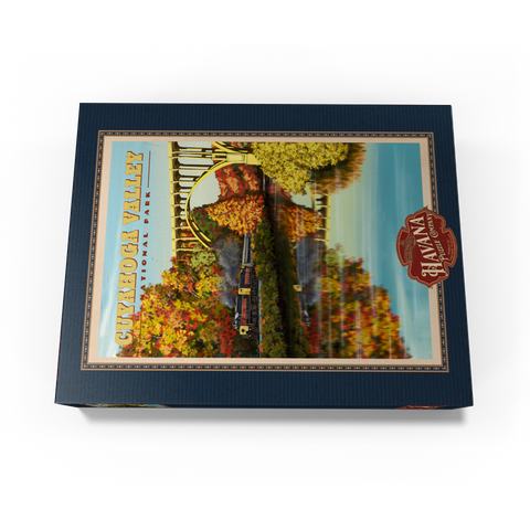 Cuyahoga Valley - Train Journey through Autumn, Vintage Travel Poster 300 Jigsaw Puzzle box view3