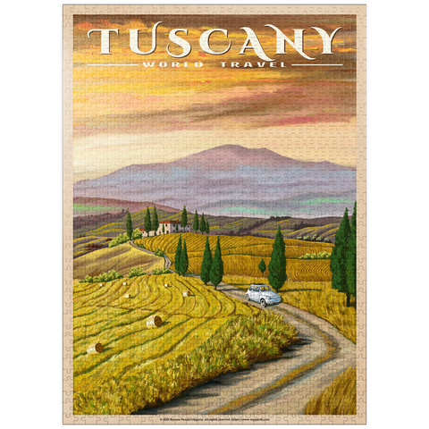 puzzleplate Tuscany - Val d'Orcia, Vintage Travel Poster 1000 Jigsaw Puzzle