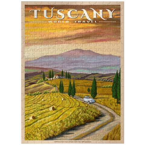 puzzleplate Tuscany - Val d'Orcia, Vintage Travel Poster 300 Jigsaw Puzzle