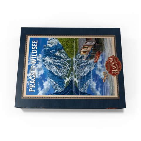 Pragser Wildsee - Mountain Reflections, Vintage Travel Poster 300 Jigsaw Puzzle box view3