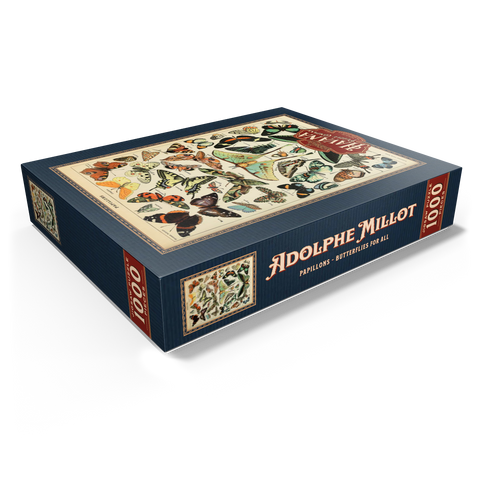 Papillons - Butterflies For All, Vintage Art Poster, Adolphe Millot 1000 Jigsaw Puzzle box view1