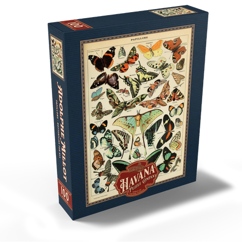 Papillons - Butterflies For All, Vintage Art Poster, Adolphe Millot 100 Jigsaw Puzzle box view1