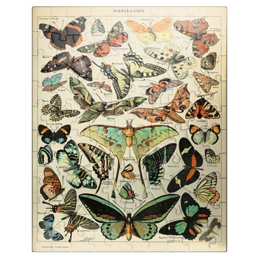 puzzleplate Papillons - Butterflies For All, Vintage Art Poster, Adolphe Millot 100 Jigsaw Puzzle