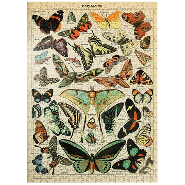 puzzleplate Papillons - Butterflies For All, Vintage Art Poster, Adolphe Millot 500 Jigsaw Puzzle